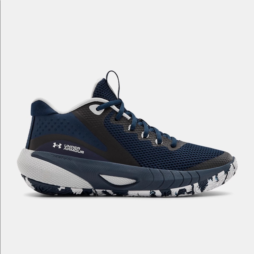 11 UA HOVR Basketball Shoes Breakthru Bleu Marine